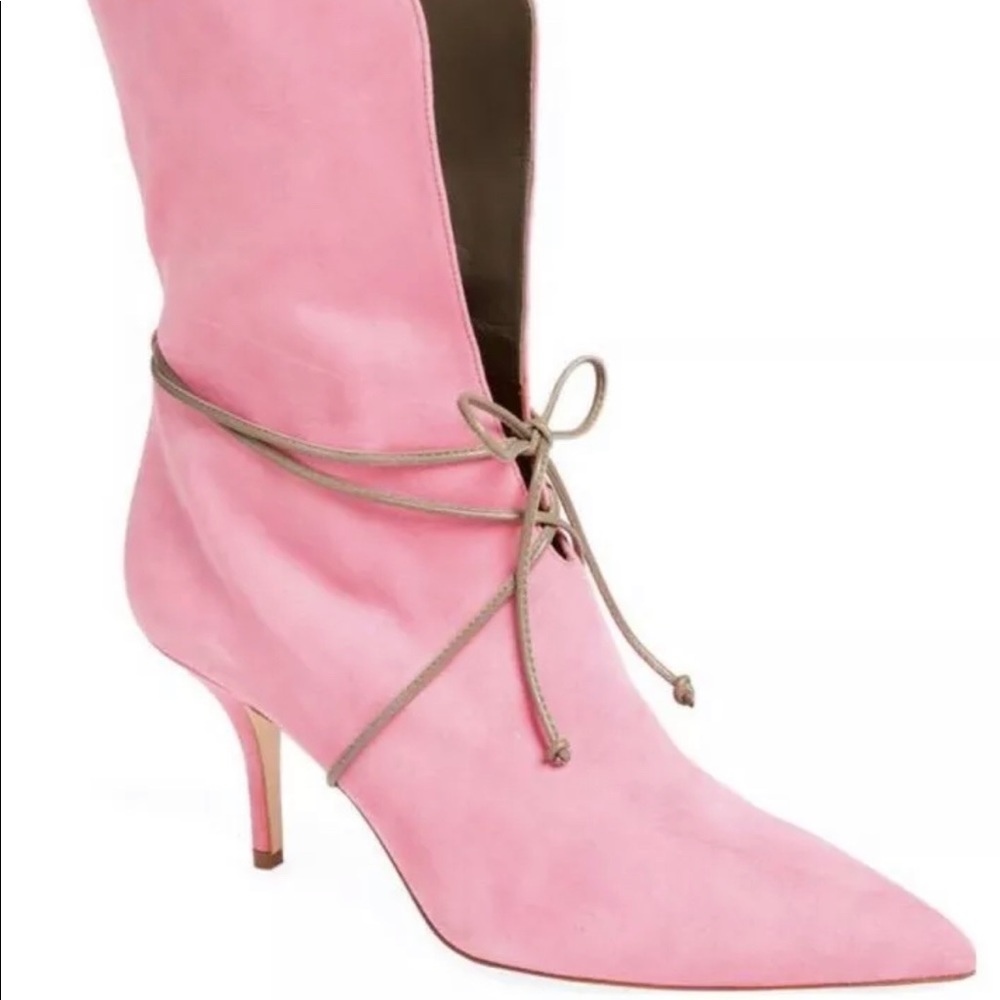Malone Souliers x Adam Lippes Hilary Bootie Pink